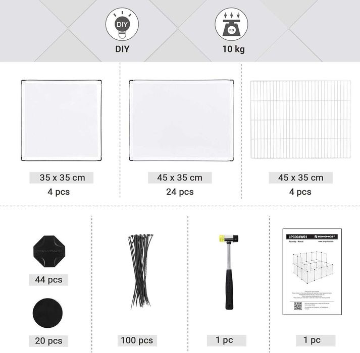 DUŻA Zagroda modułowy wybieg dla psa królika świnki morskiej - WYSYŁKA