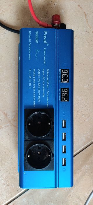 Інвертор FOVAL 3000 W ( фактична 1500w)