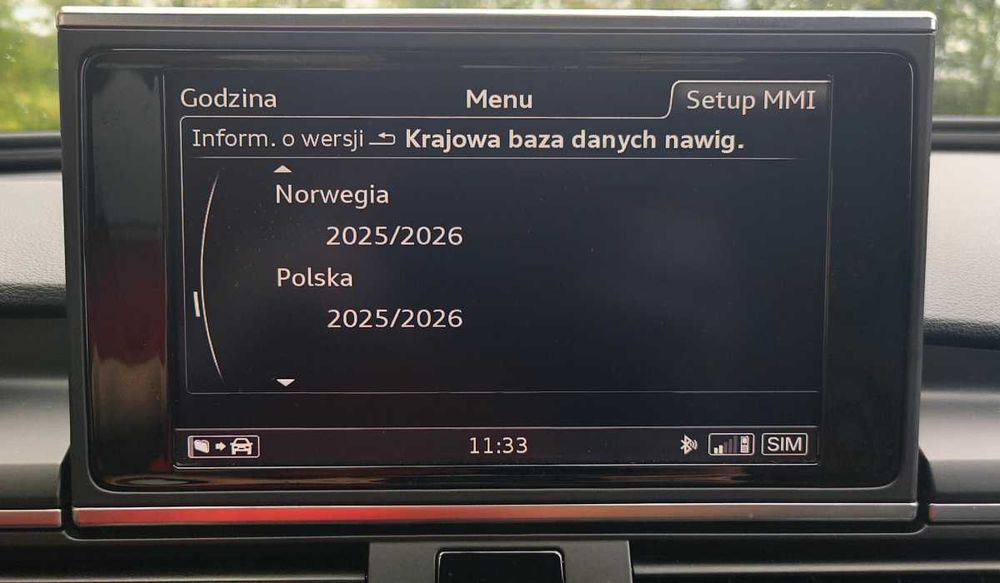 Audi Mapa 2026 Europa TT A3 A4 A5 A6 A8 Q3 Q5 Q7 CarPlay Android Auto