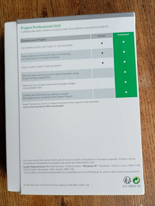 Microsoft Project Professional 2024 BOX NOWY