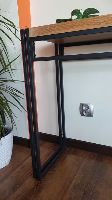 stolik loftowy metal drewno