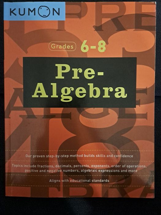 Kumon, pre-algebra 6-8