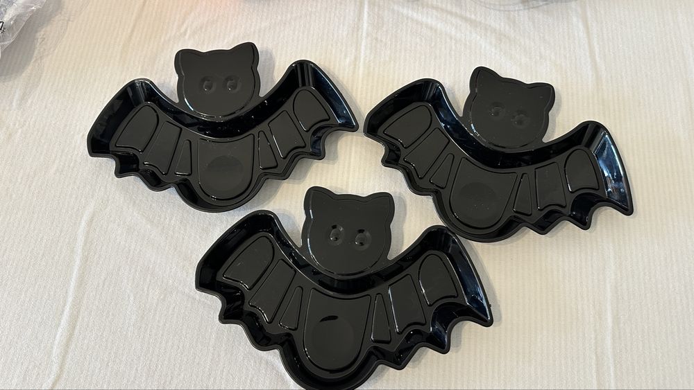 Kit Decoração Halloween (Baldes, Lanternas, Morcegos e Teia)