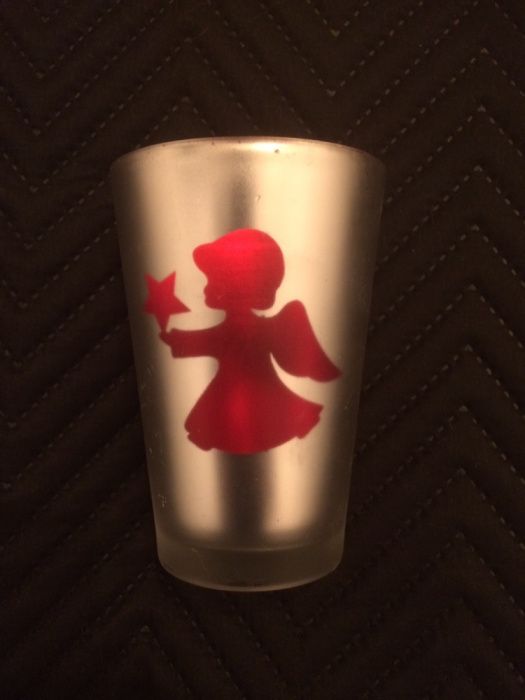 Copo decorativo prateado