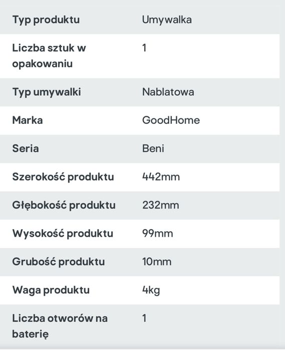 Szafka łazienkowa GoodHome Imandra z umywalką