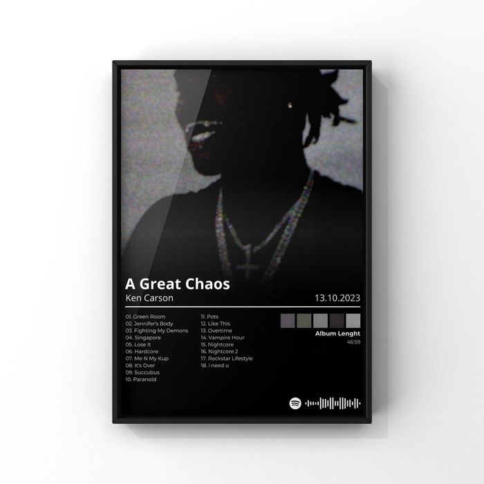 Ken Carson Album A Great Chaos Nowy Plakat Bez Ramki A3 42x30 cm