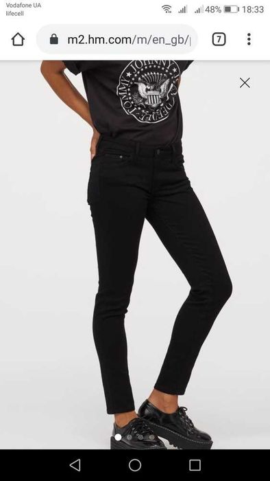 Чорні джинси - скінні H&M розмір 27/32