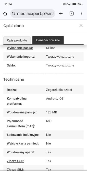 Smartwatch myPhone carewatch kid