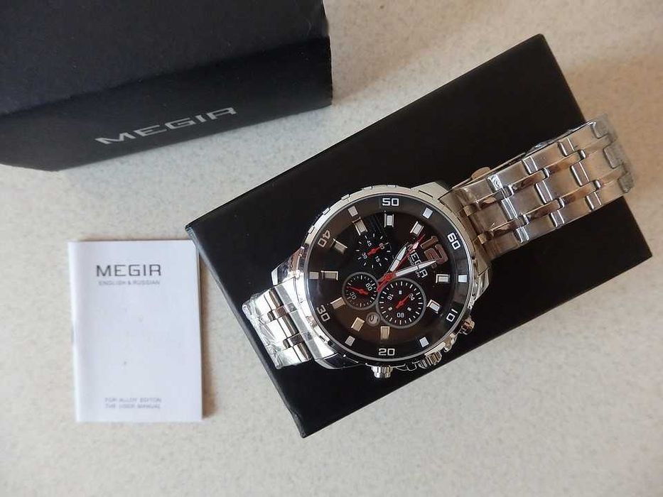 Zegarek Optic Black MS2068G-1 Chronograf, Datownik.