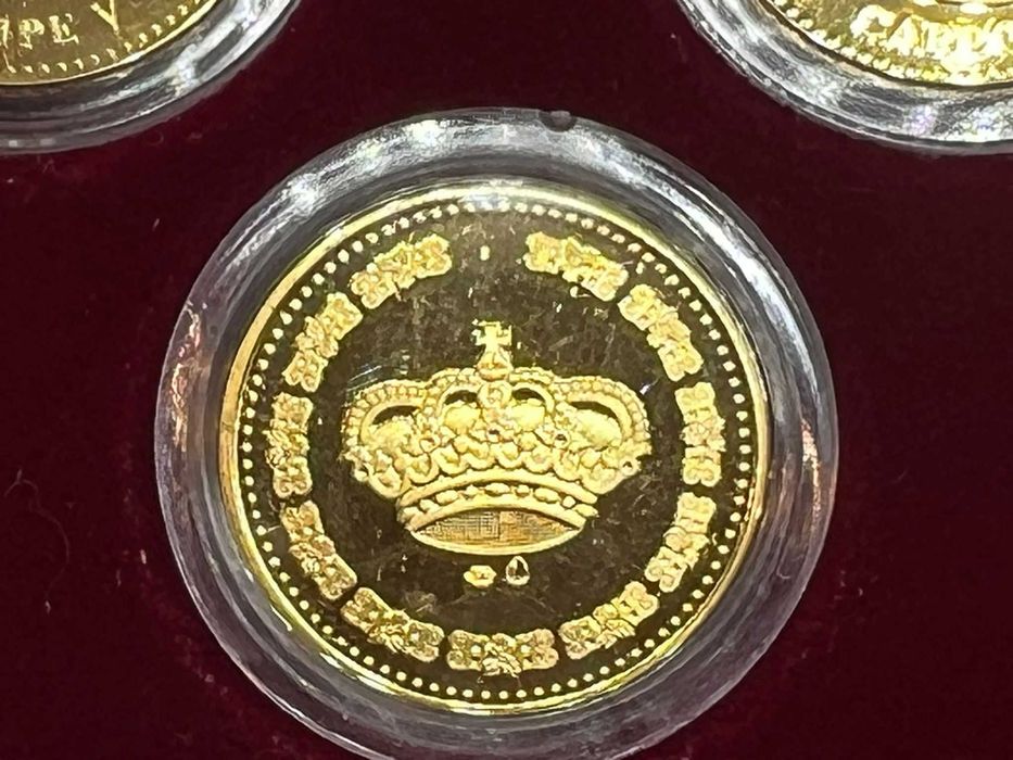 Espanha - Coleção de 13 Arras Reales V Centenário da Casa dos Habsburgos e III Centenário da Casa dos Bourbons - 1516 a 1931 - Ouro, Prata