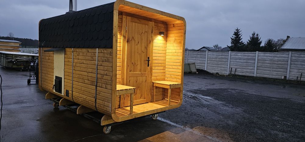 Sauna ogrodowa piec Harvia NOWA PRZEDSIONEK na zamówienie