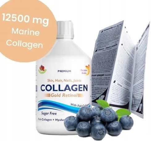 swedish nutra collagen gold retinol kolagen rybi 12 500 mg + retinol