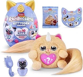 Мягкая игрушка Rainbocorns Kittycorn Surprise: персидский кот 92104A, разноцветная, 21,5 см.