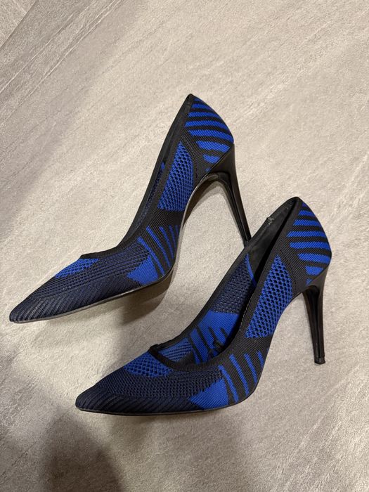 Туфлі жіночі чорно-синього кольору