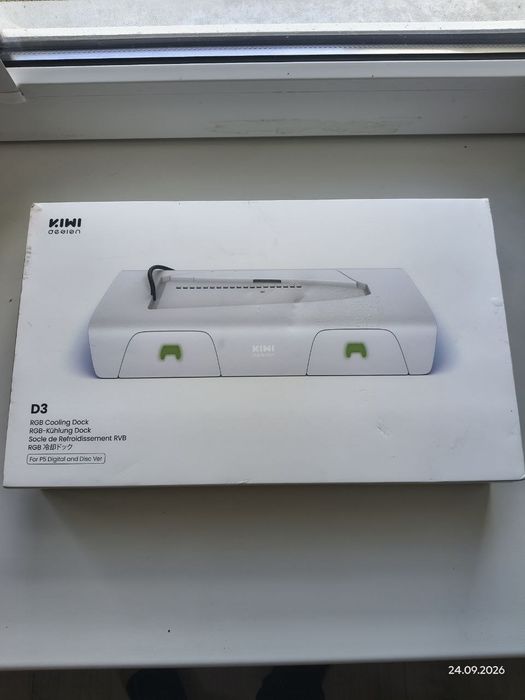 Нова док-станція KIWI design D3 RGB Cooling Dock для PS5 Slim (Зарядна підставка)