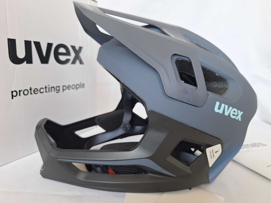 Kask rowerowy fullface Uvex React Jr Fullface Dusk Blue Matt S 52-56cm