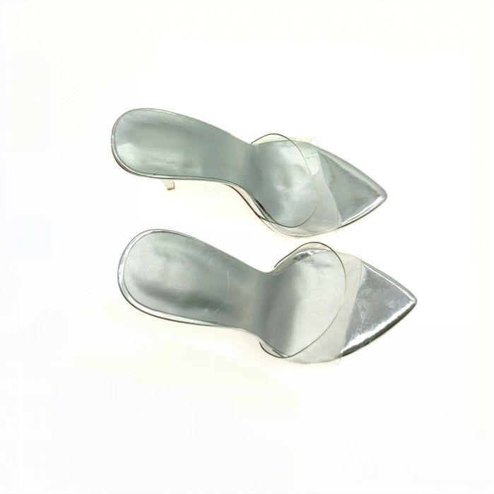 Sandalias / Mules transparentes de salto alto