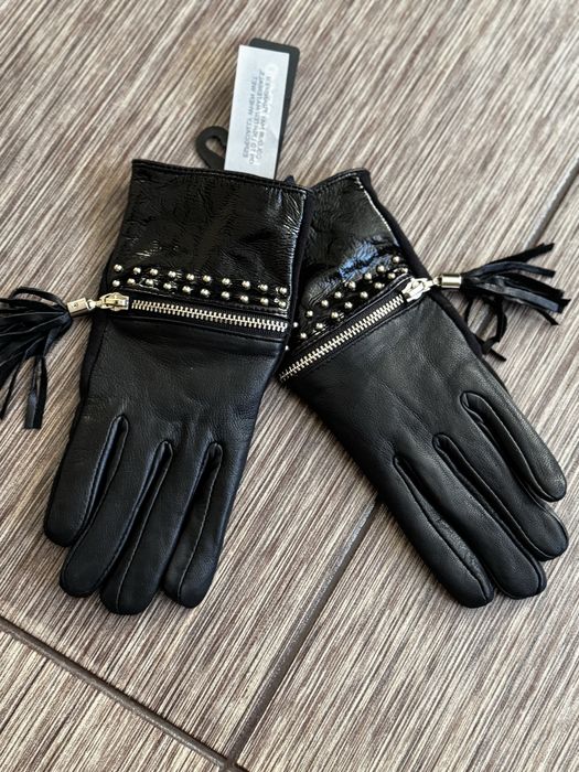 Утеплені рукавички, перчатки з натуральної шкіри river island, нові