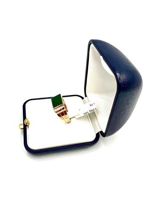 Złoty Pierścionek Sygnet z Agatem Nataliebizu