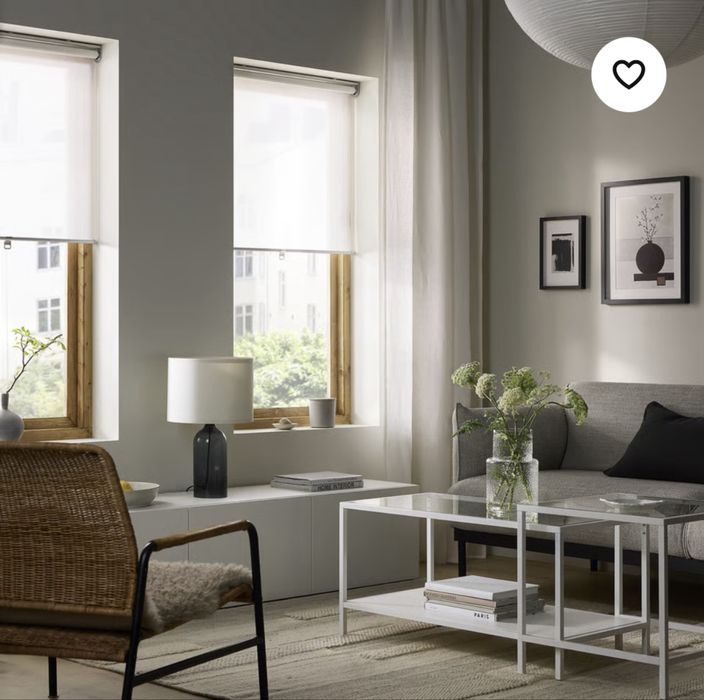 Estore de correr, branco translúcido, 100x195 cm IKEA: SKOGSKLÖVER