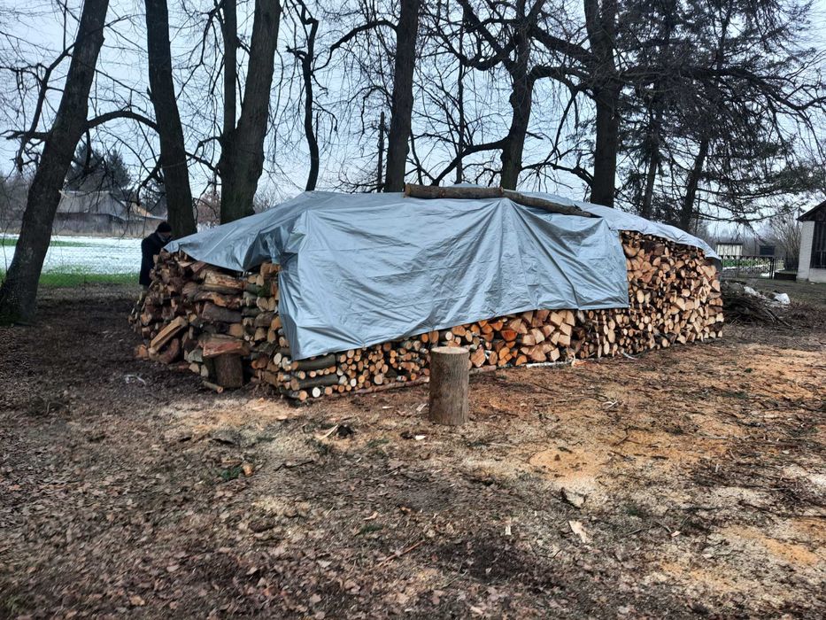 Drewno opałowe 2 lata sezonowane, połupane sosna, olsza, brzoza, dąb