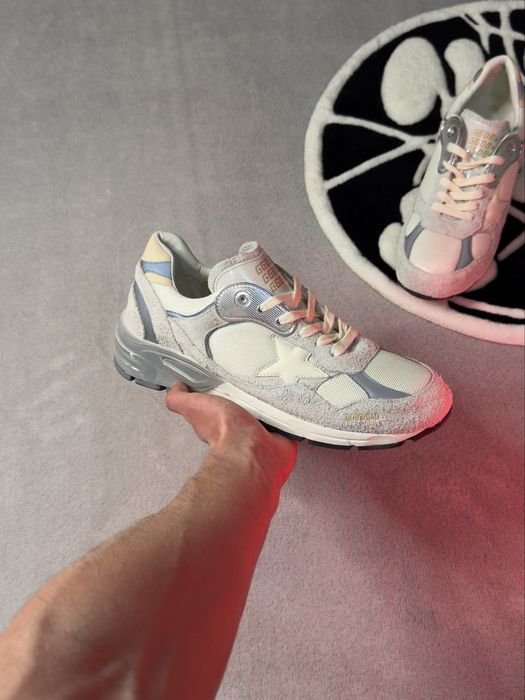 На руках!!!Кросівки Golden Goose Running Dad "White/Silver" 41-45