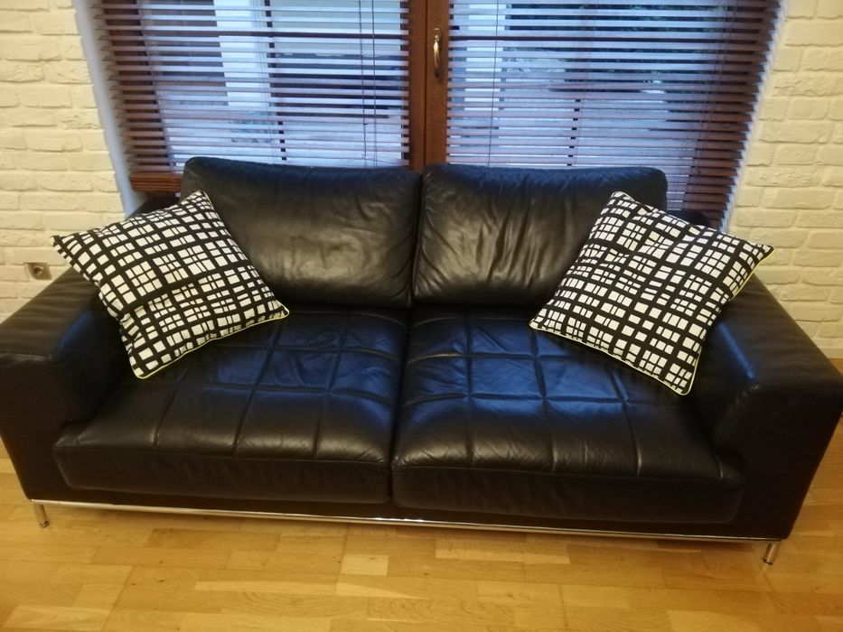 2x skórzane włoskie sofy premium marki  Charisma Galaxy, duo i trio