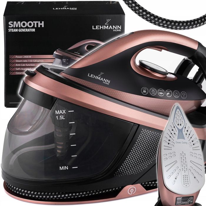 ŻELAZKO parowe 2400W ciśnienie 8 bar zbiornik 1,5L