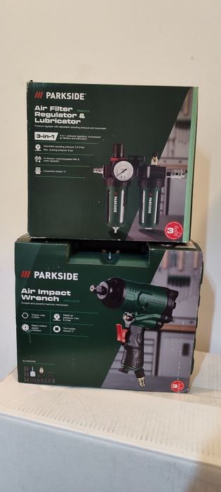 Parkside wkrętak udarowy PDSS 310 C6 + regulator ciśnienia PDWE 8 B2