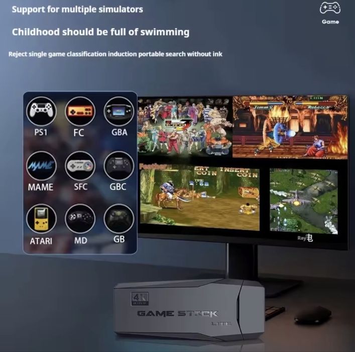 Console Retro  Game Stick 4K – 128GB | +20.000 JOGOS CLÁSSICOS!