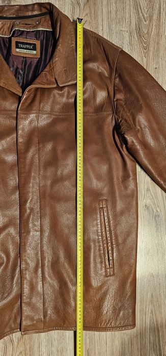 Trapper skórzana kurtka męska rozmiar XL wymiary na zdjęciach
