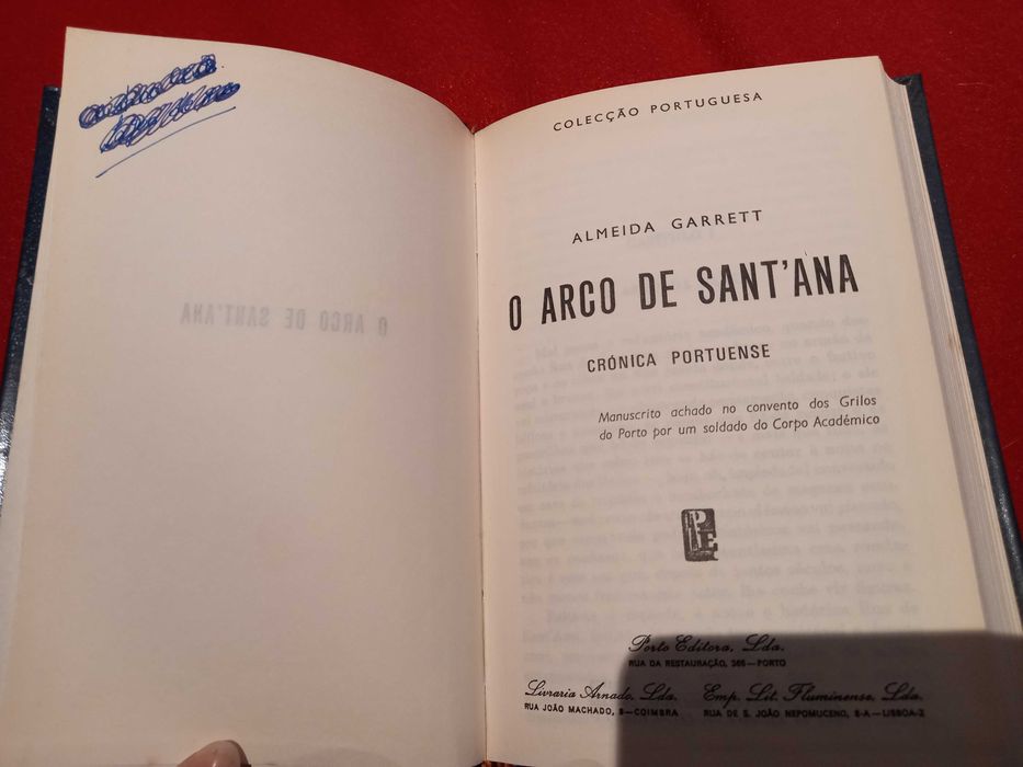 Livro de capa dura: "O Arco de Santana" - Almeida Garrett