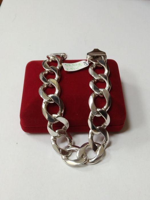 Srebrna bransoletka spot pancerka srebro 925 długość 25cm