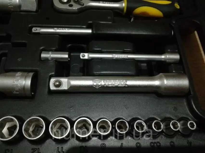 Універсальний набір інструментів TOPEX 72 ел. – тріскачки та аксесуари