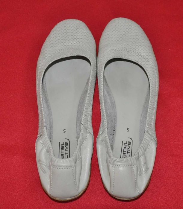 Baleriny R.38 ( 5 ) CAMEL Active Bamboo, półbuty skórzane, Nie Crocs