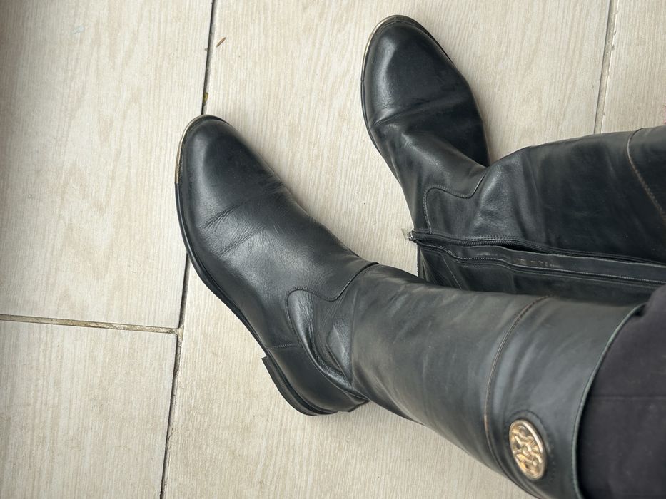 Kozaki czarne skóra roz.38