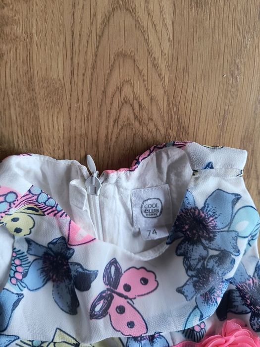 Sukienka z podszewką 74 + nowe rajstopy