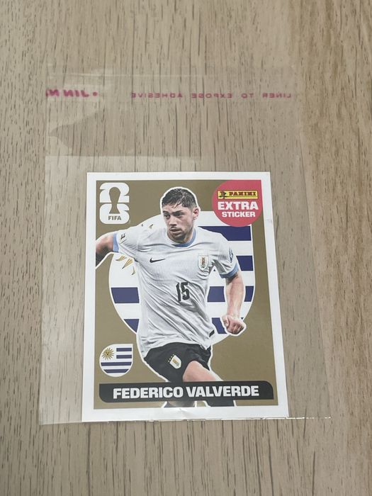 Vendo extra sticker Gold de Federico Valverde (Uruguai), novo e em excelente estado