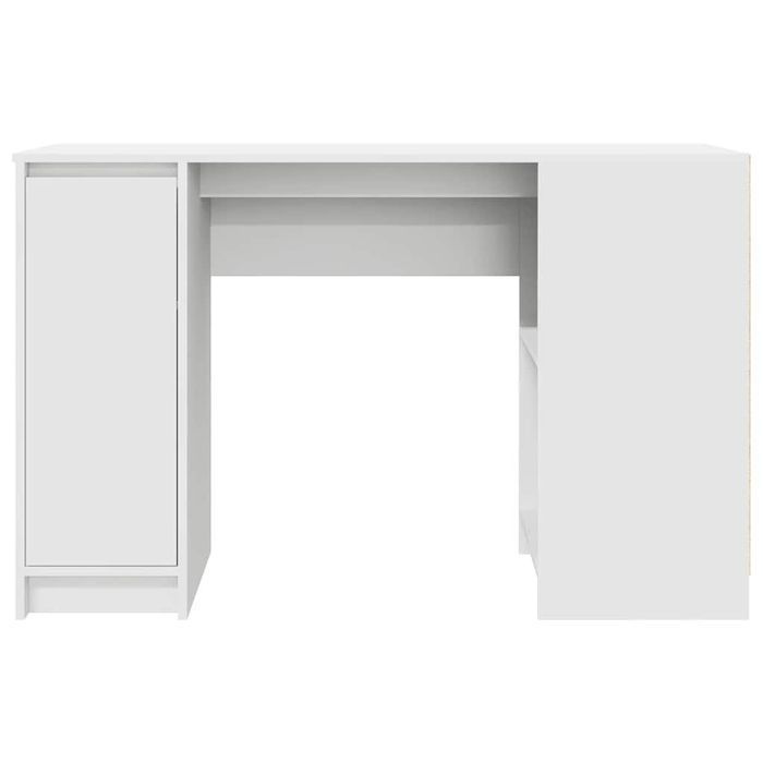 Vidaxl Biurko Białe 120X42X76 Cm Drewno Klejone