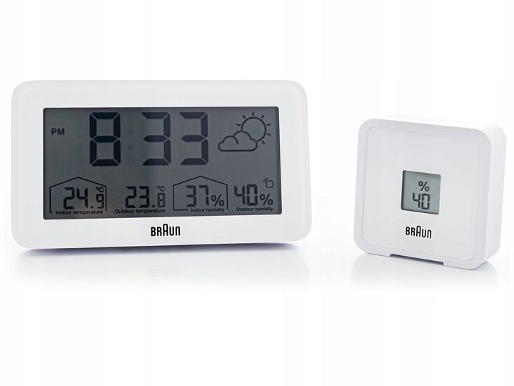 budzik braun bc13wp-dcf alarm drzemka termometr