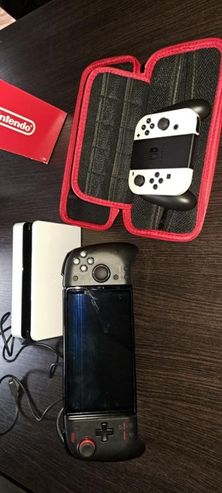 Nintendo Switch OLED Biały na gwarancji plus dodatkowy kontroler+etui