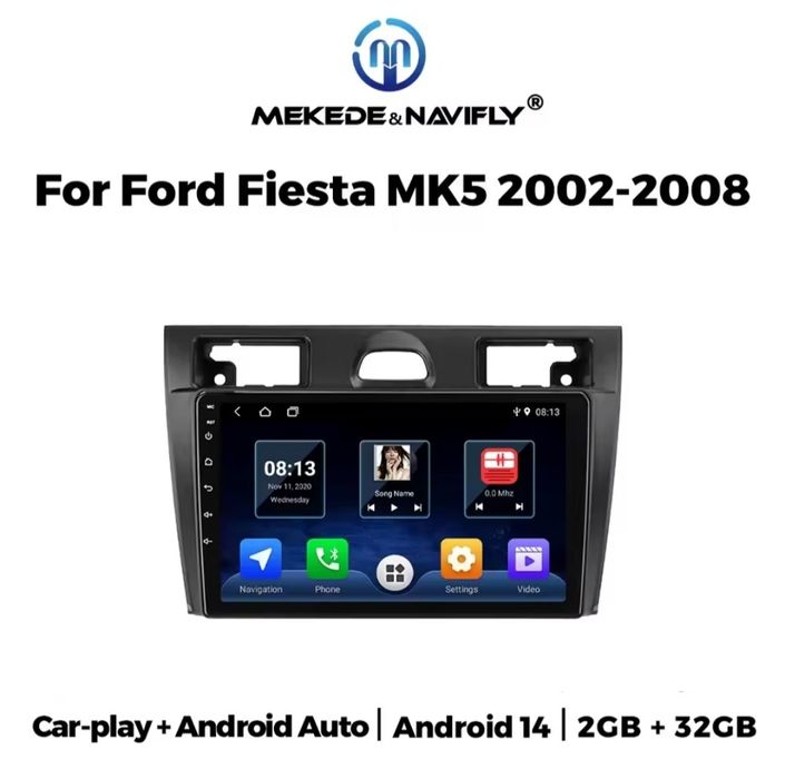 Штатна магнітола для Ford Fiesta Mk VI 5 Mk5 2002-2008 магнитола