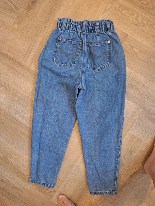 Jeansy buggy Reserved 152 cm kwiatki