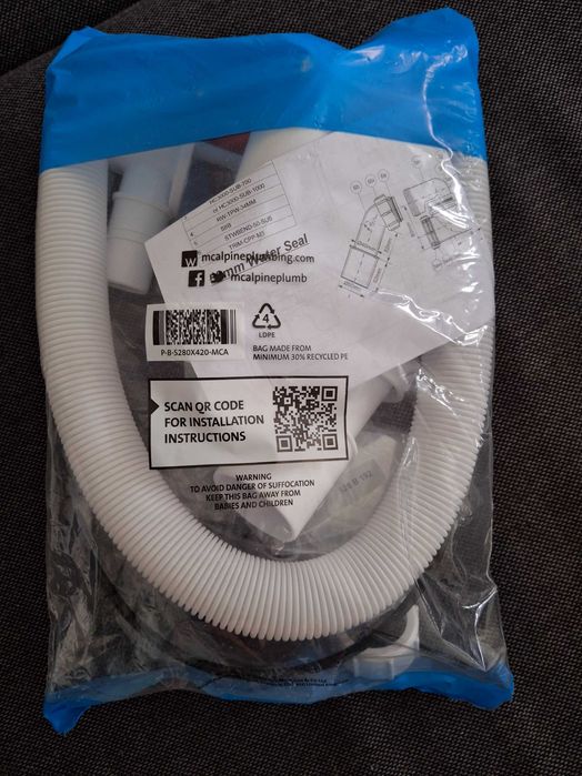 Zestaw odpływowo przelewowy automatyczny do wanny i głębokiego brodzik