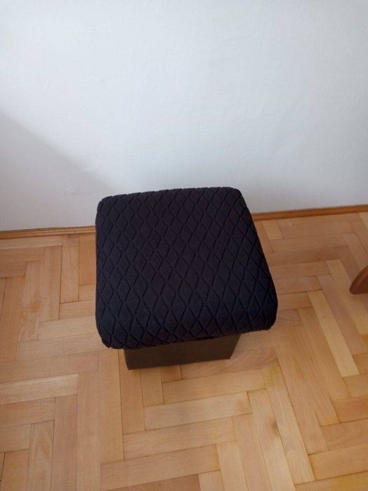 4 pokrowce na stołki pufy NOWE Czarne