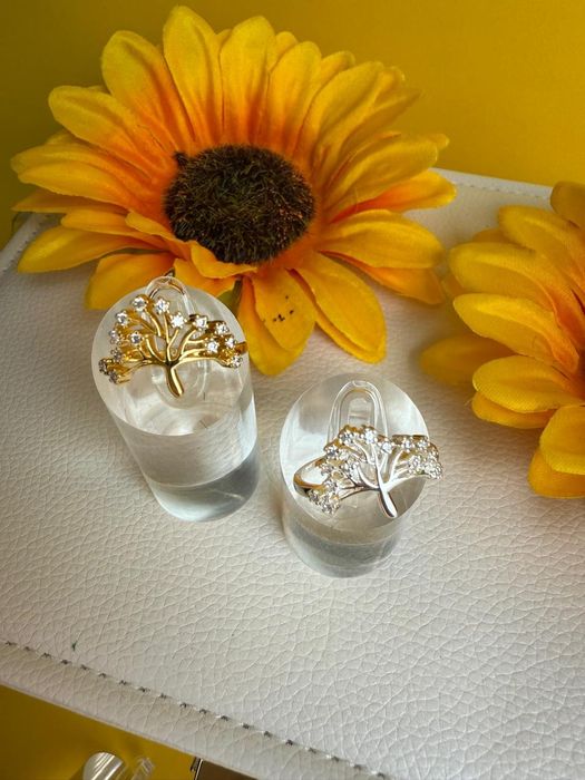 Anel árvore da vida, folheado em prata ou ouro