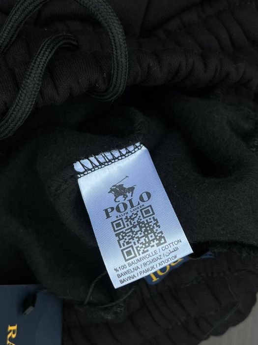 Штаны Polo Ralph Lauren черные флисовые мужские штани Поло Ральф чорні