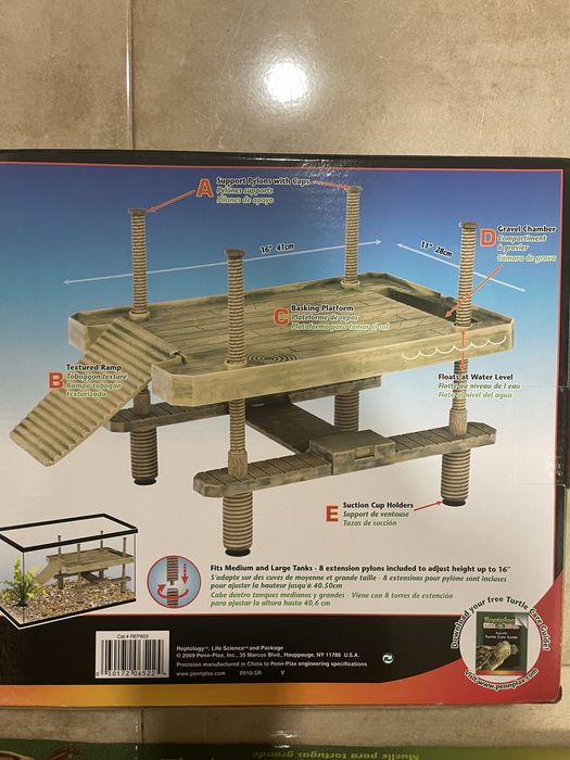 Plataforma para aquário tartarugas