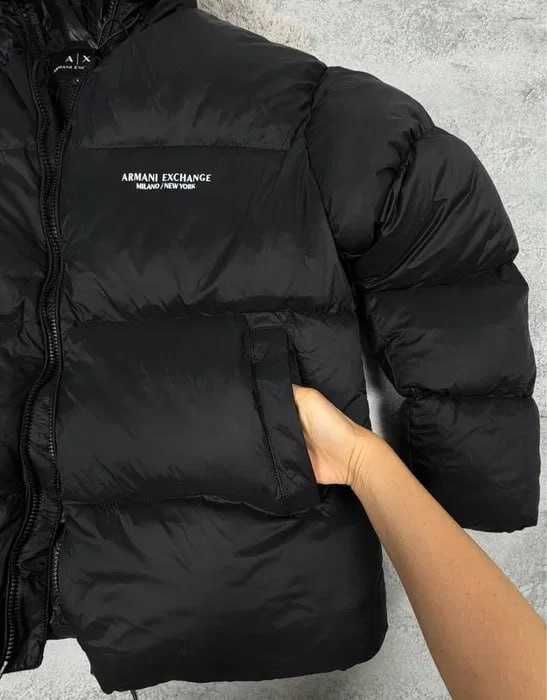 Чоловічий пуховик Armani Exchange з капюшоном Армані куртка зимова тепла S M L XL