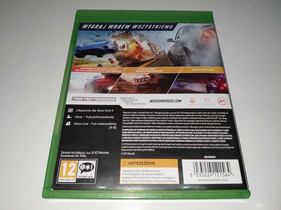 xbox one NEED FOR SPEED PAYBACK PL mówią po polsku dubbing